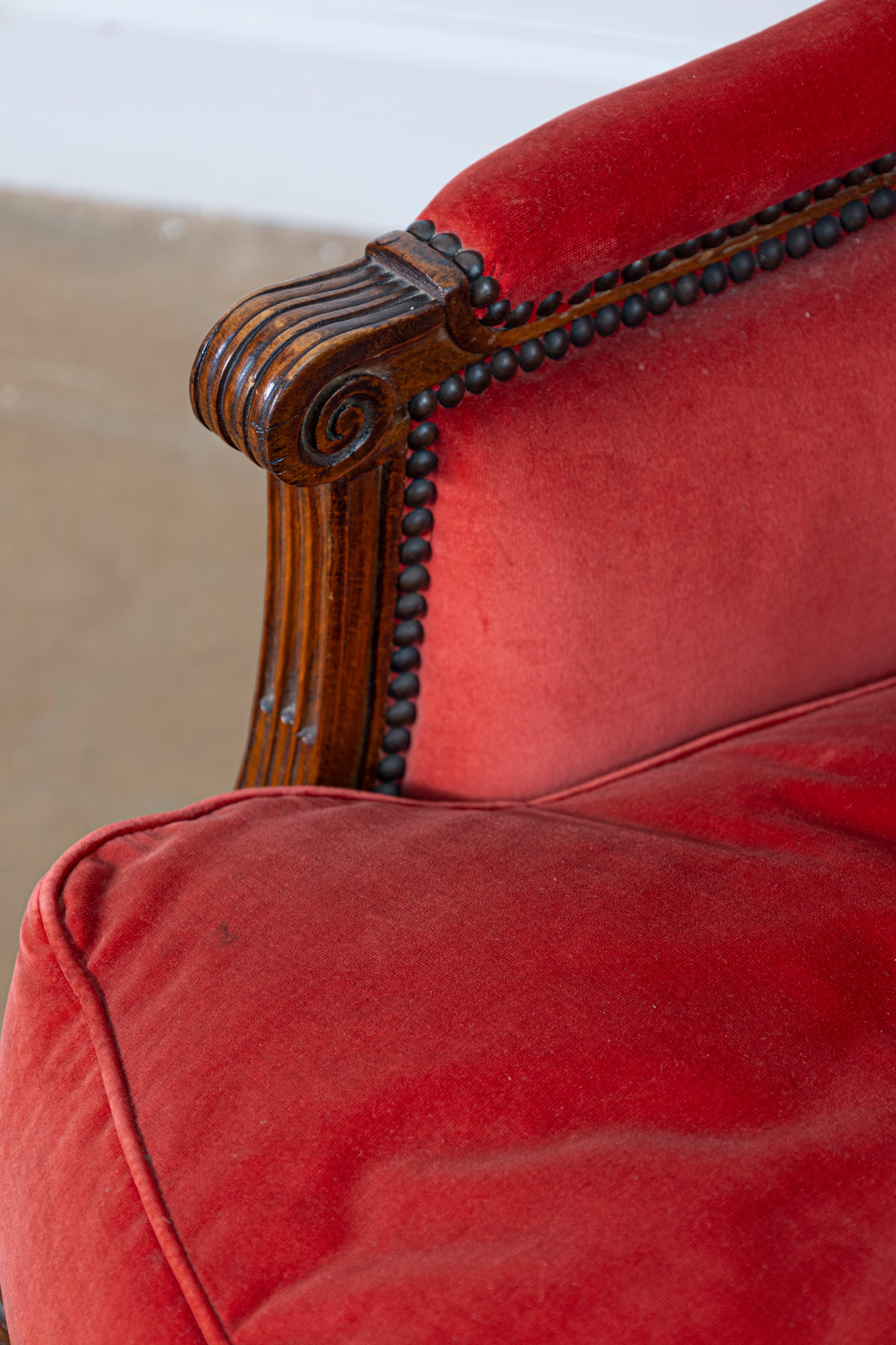 French 18th Century Louis XVI Bergere For Sale 3