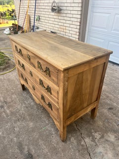 French 18th Century Louis XVI Bleached Solid Walnut Chest of Drawers