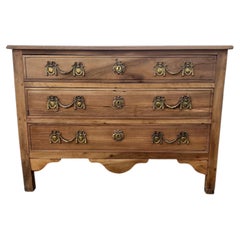 French 18th Century Louis XVI Bleached Solid Walnut Chest of Drawers