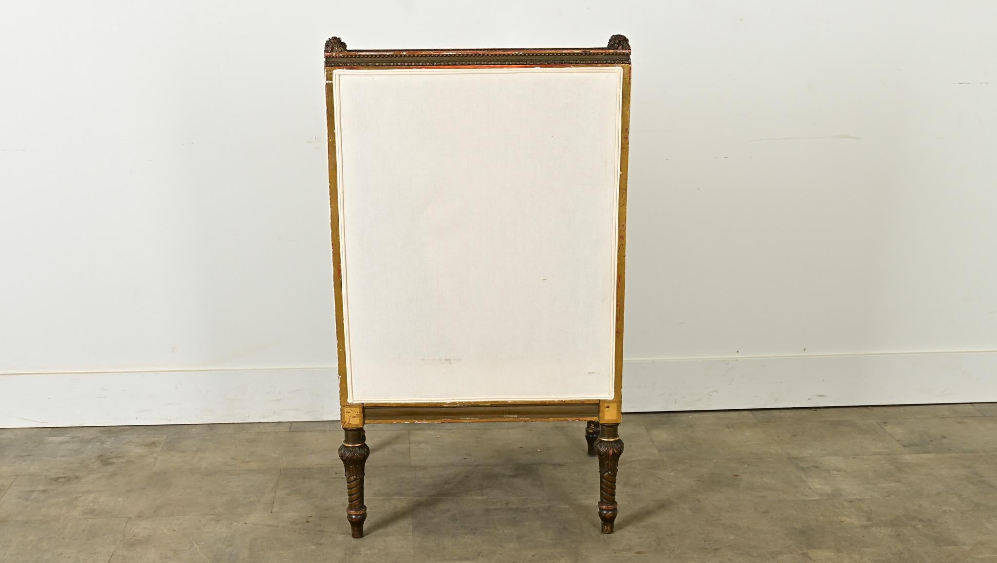 Bergère francesa tallada Luis XVI del siglo XVIII en venta 6