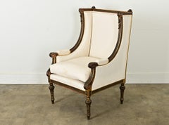 French 18th Century Louis XVI Carved Bergère