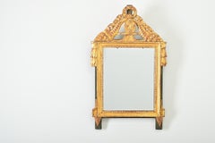 Specchio dorato e dipinto francese del XVIII secolo Luigi XVI