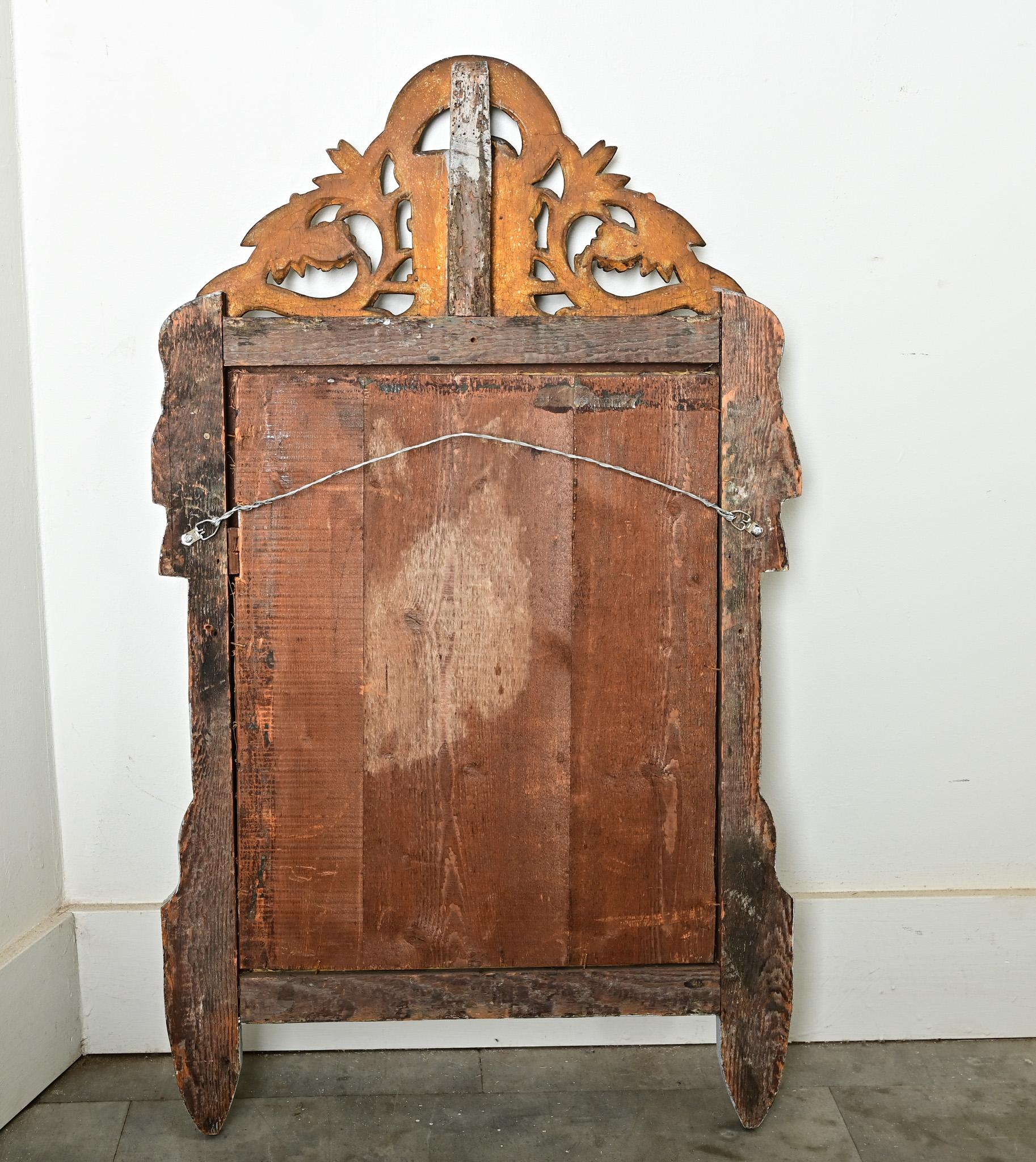 French 18th Century Louis XVI Gilt & Painted Trumeau For Sale 3