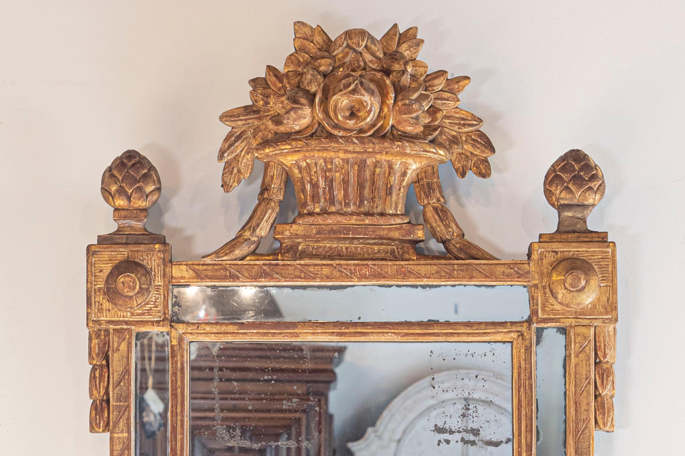 Miroir Louis XVI français du 18ème siècle Circa 1790 en vente 1