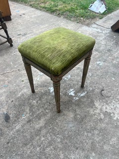 French 18th Century Louis XVI Painted Stool / Upholstery Seat