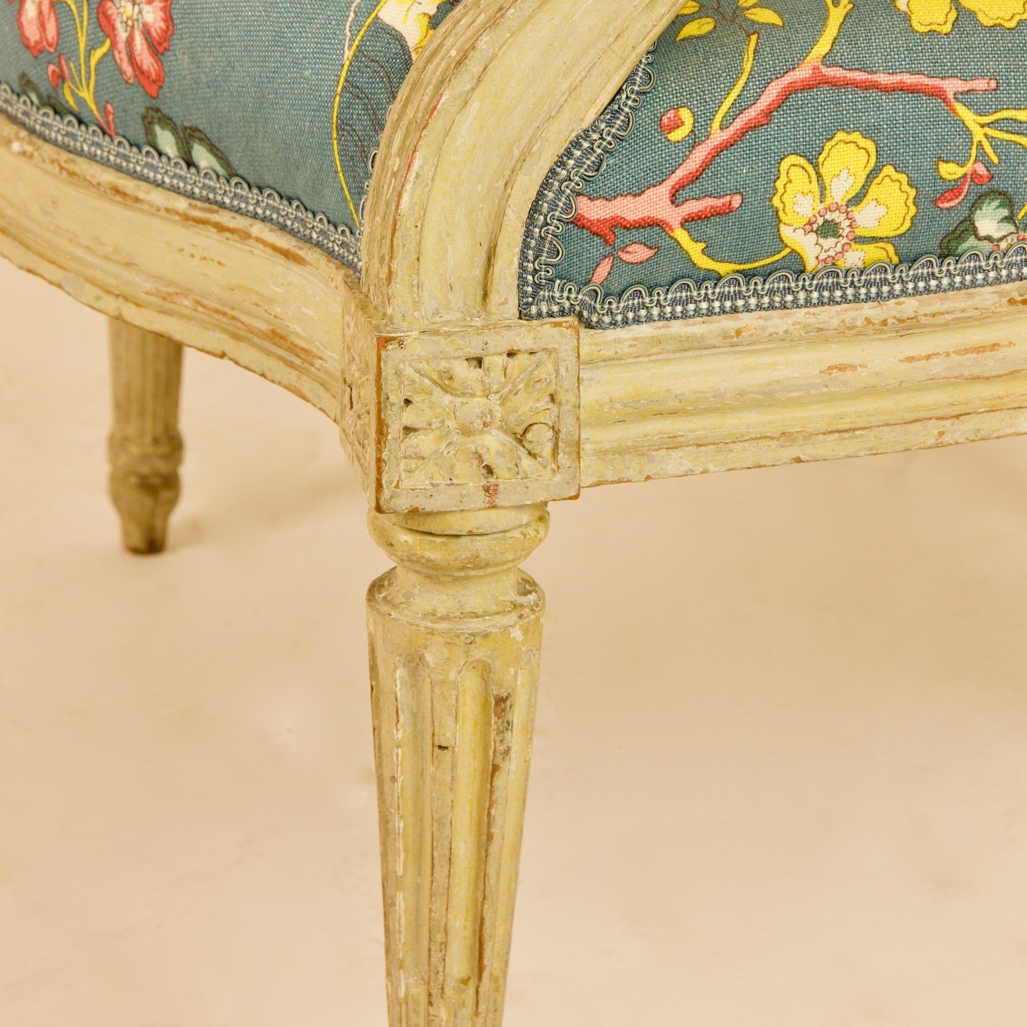 French 18th Century Louis XVI Painted Wood Armchair by George Jacob For Sale 1