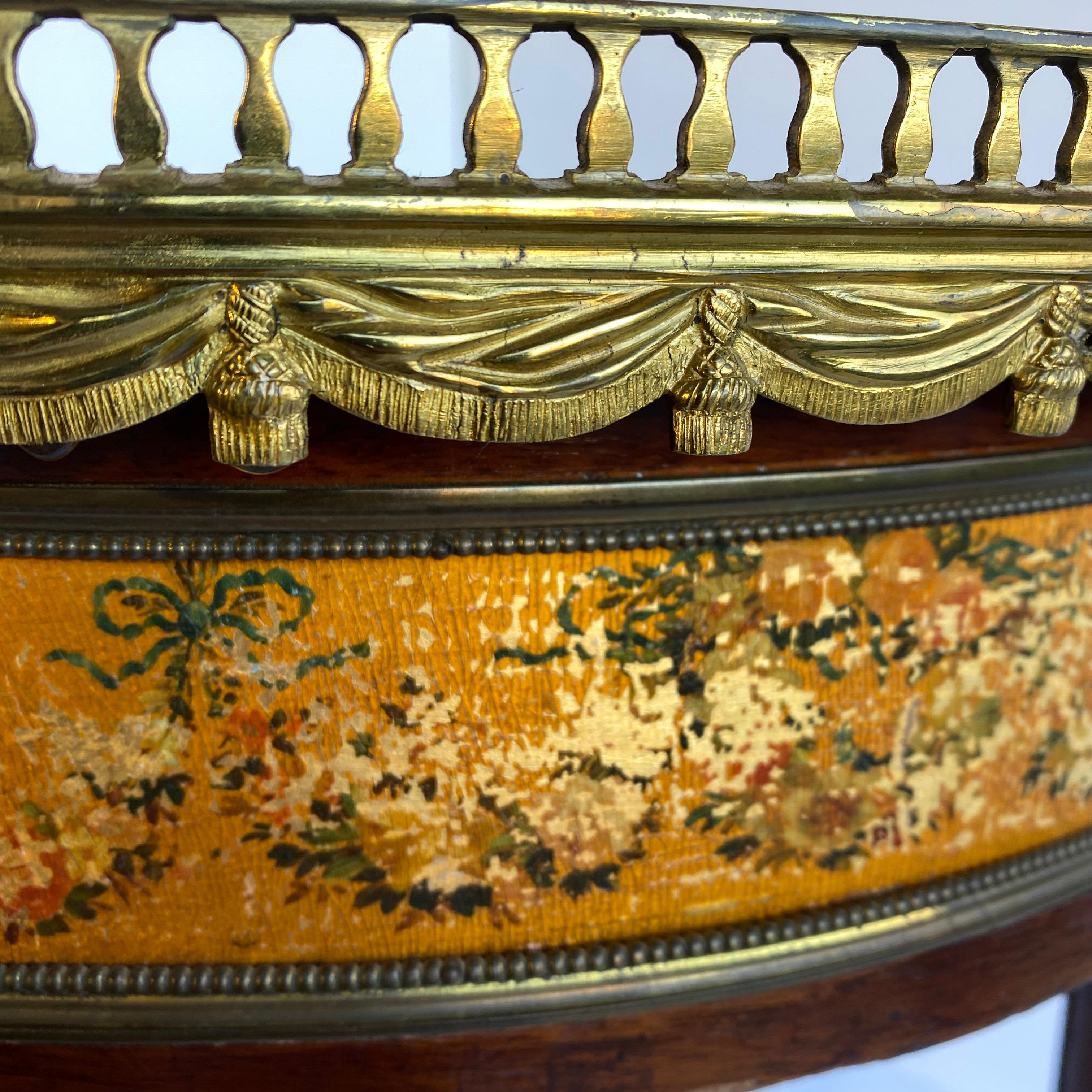 Table d'appoint bouillotte en parquet Louis XVI du XVIIIe siècle en vente 5