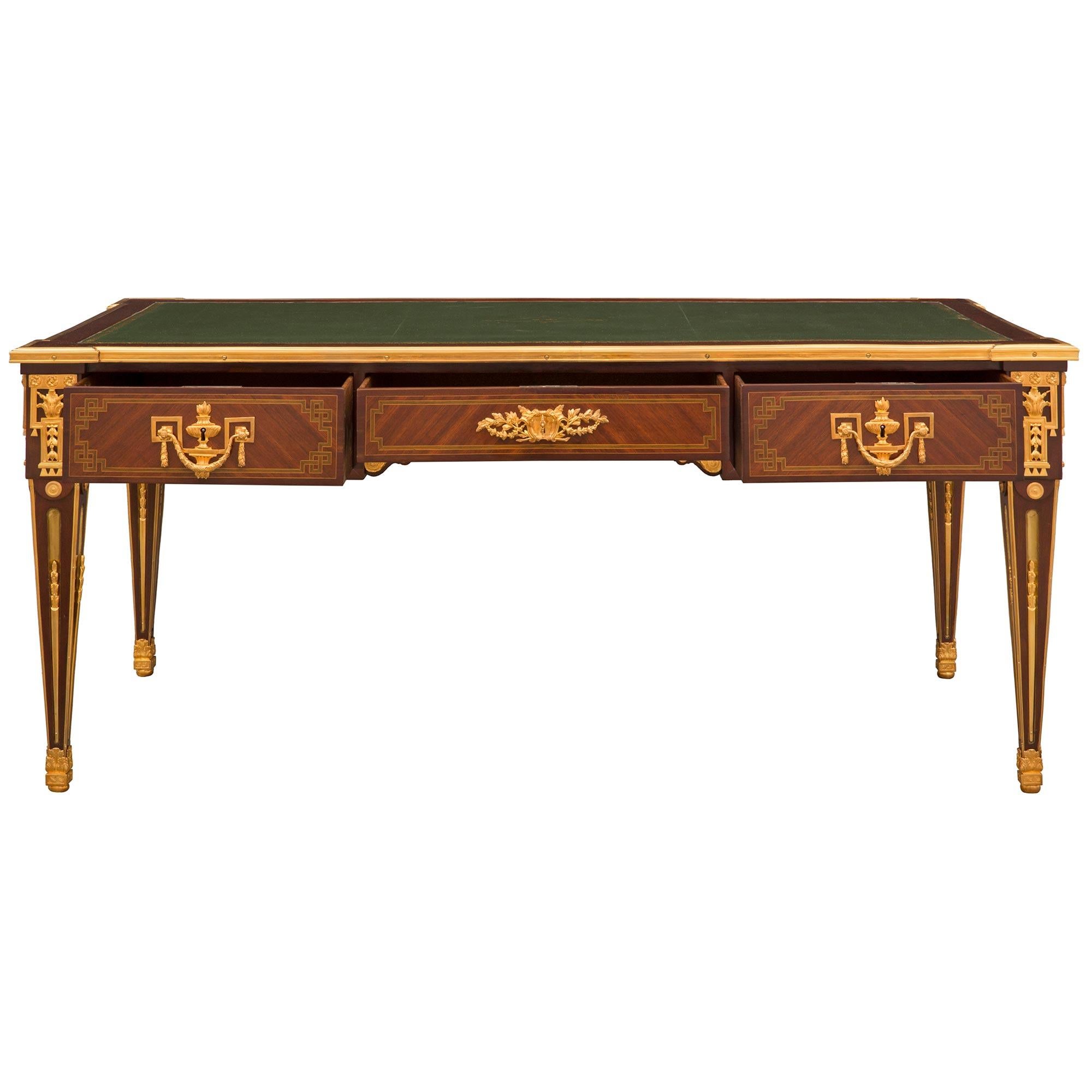 Neoclassical French 18th Century Louis XVI Period Bureau Plat, by Pierre Garnier For Sale