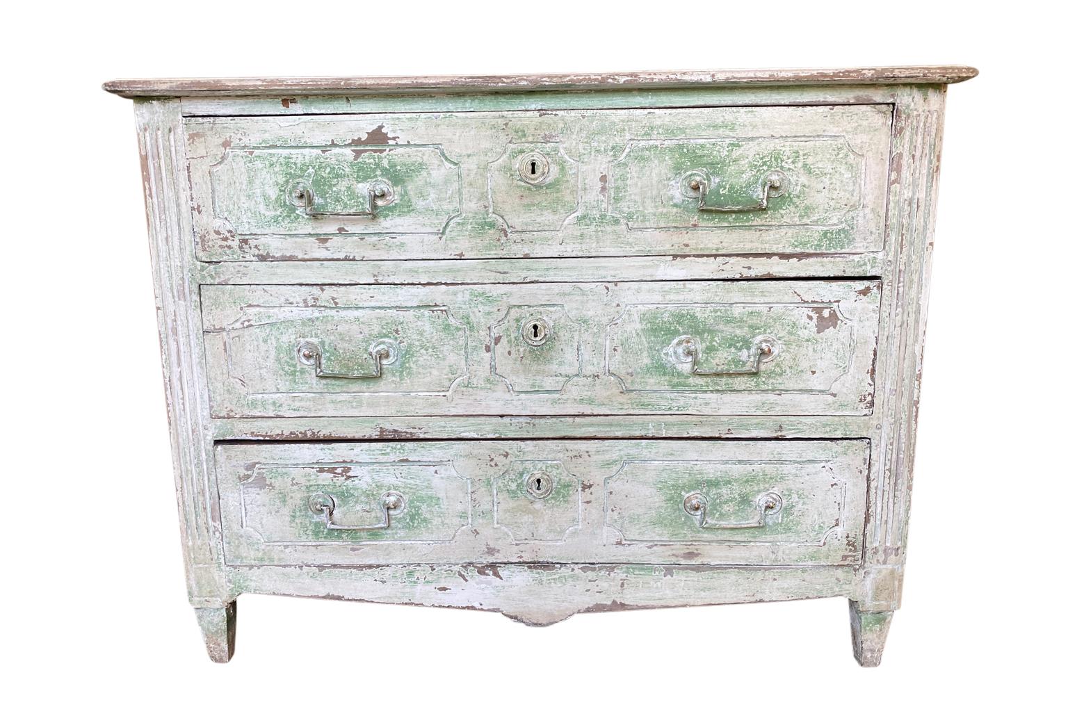 Painted French 18th Century Louis XVI Period Commode For Sale