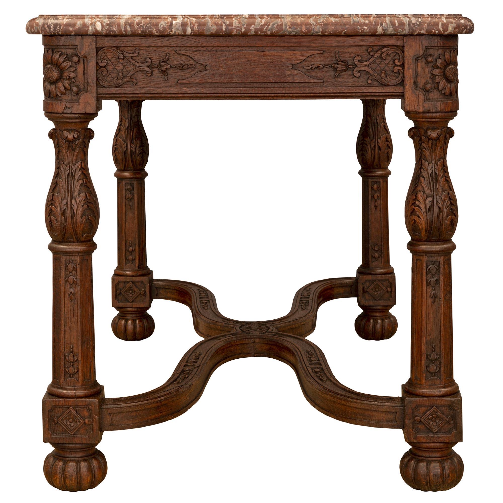 18th Century and Earlier French 18th Century Louis XVI Period Country French Provençal Oak Center Table For Sale