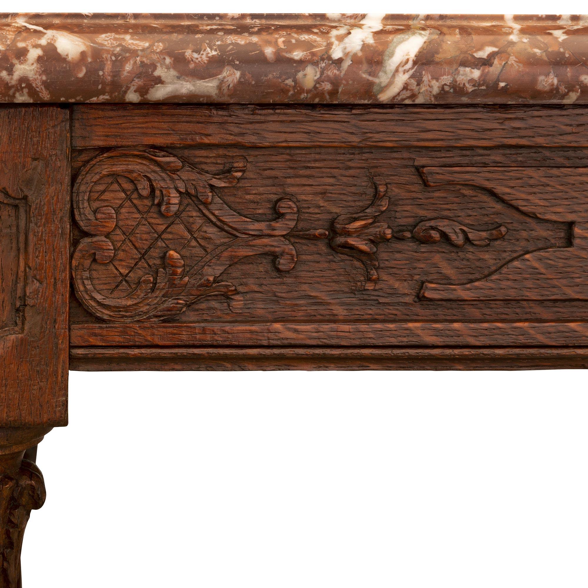 French 18th Century Louis XVI Period Country French Provençal Oak Center Table For Sale 2