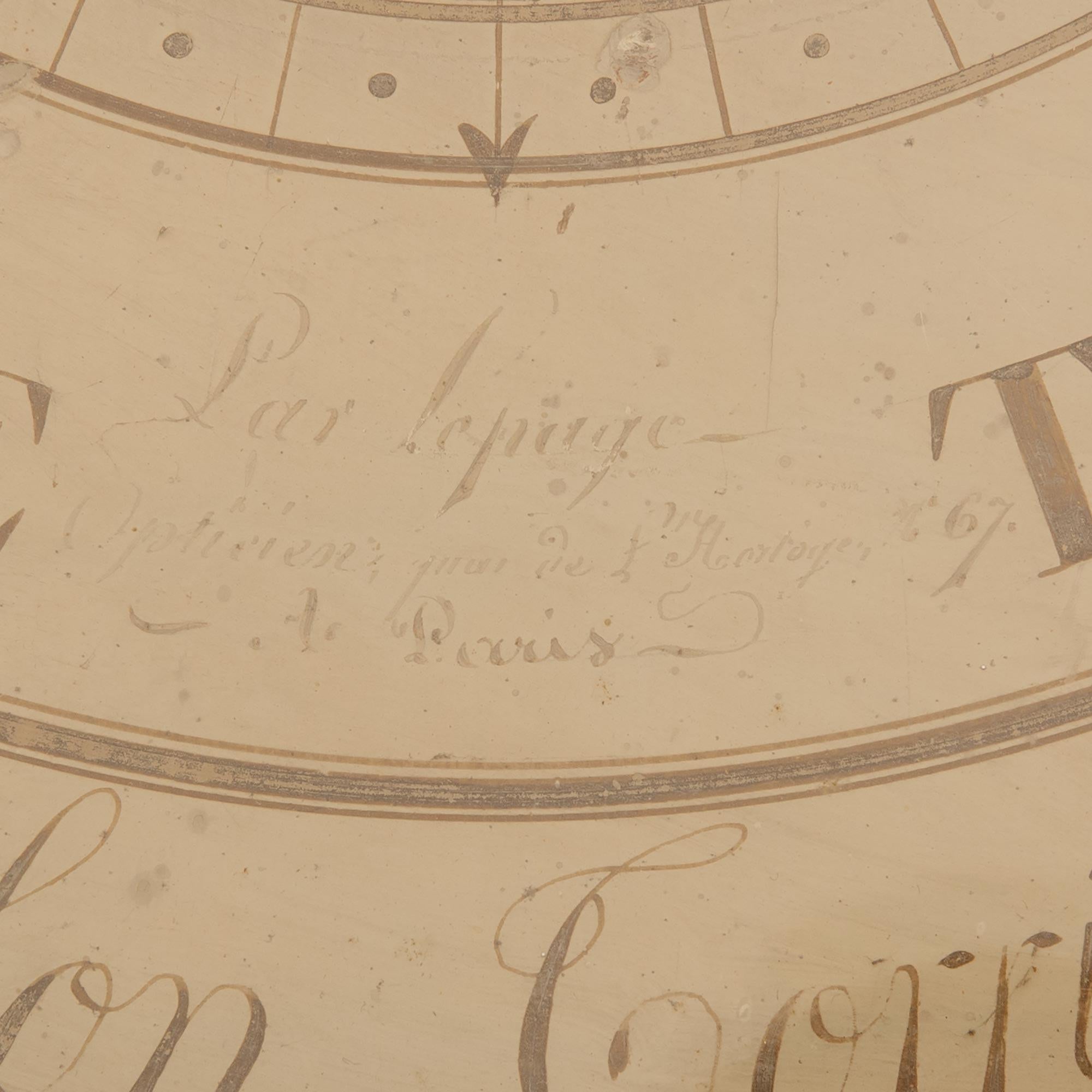 French 18th century Louis XVI Period Giltwood barometer, signed Lepage 1767 For Sale 10