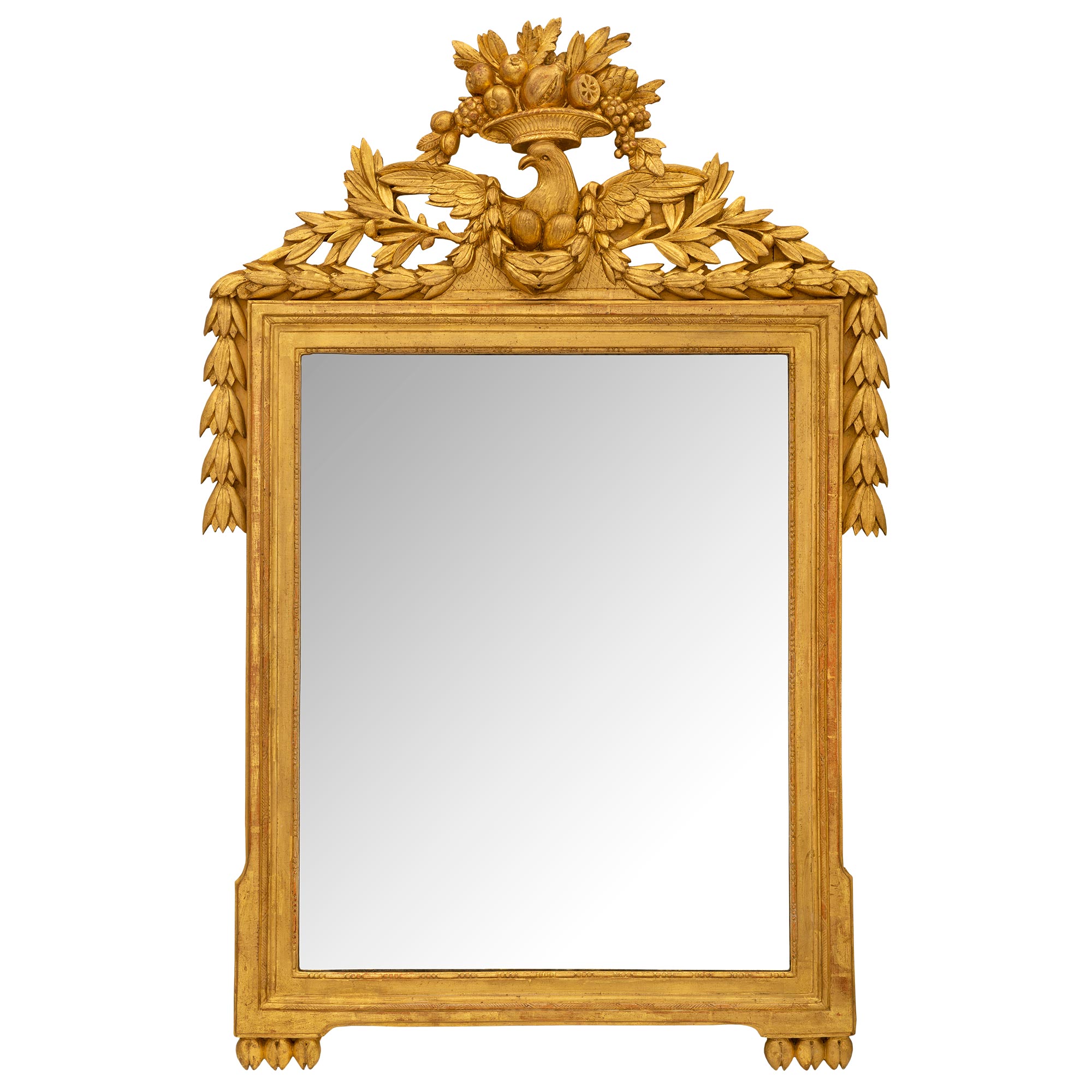 French 18th Century Louis XVI Period Giltwood Mirror