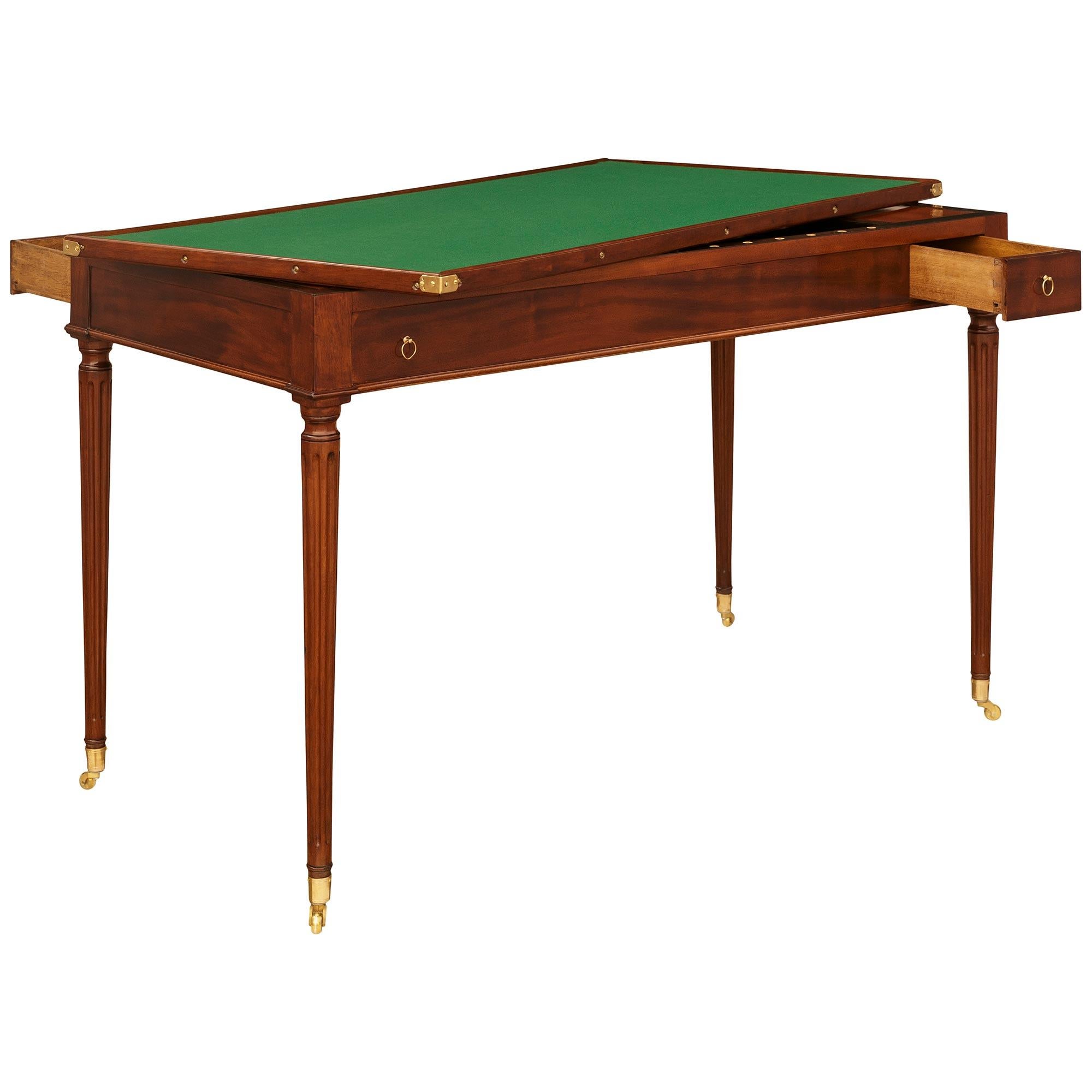 18th Century and Earlier French 18th century Louis XVI Period Mahogany games table For Sale