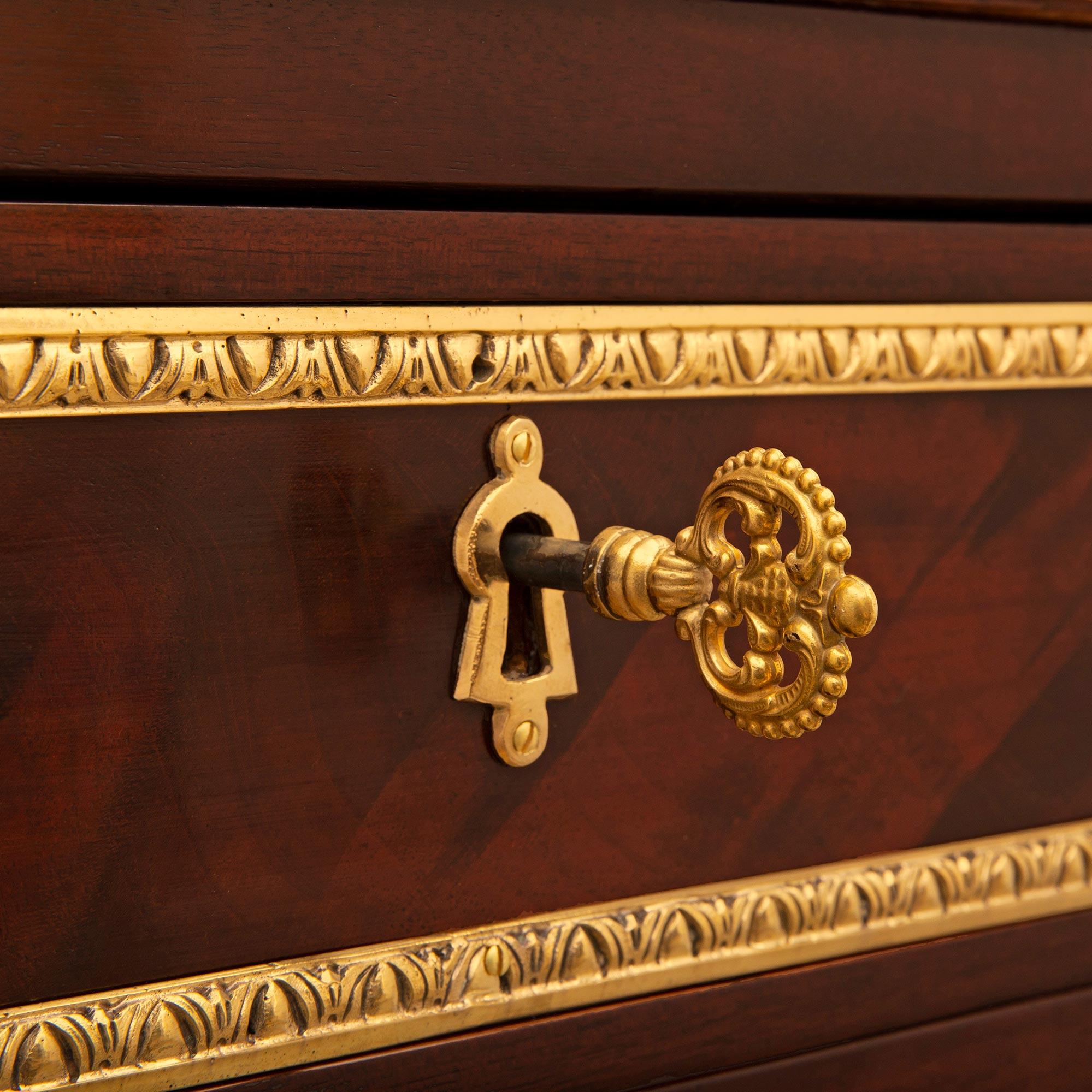 French 18th Century Louis XVI Period Mahogany, Ormolu And Marble Console 3