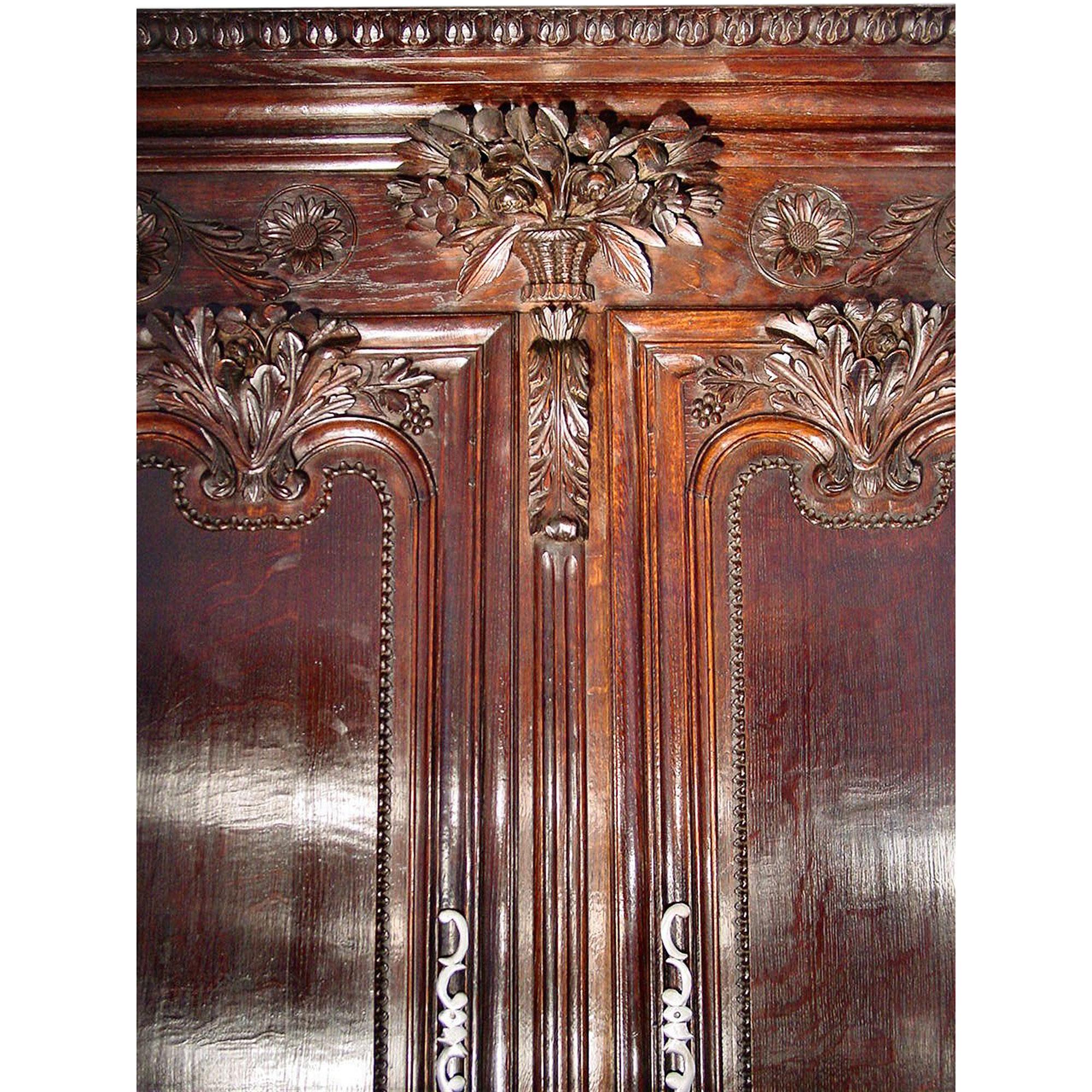 18th Century and Earlier French 18th Century Louis XVI Period Oak Armoire For Sale