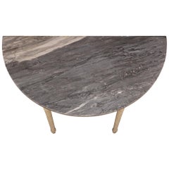 French 18th Century Louis XVI Period Patinated Wood and Marble Console