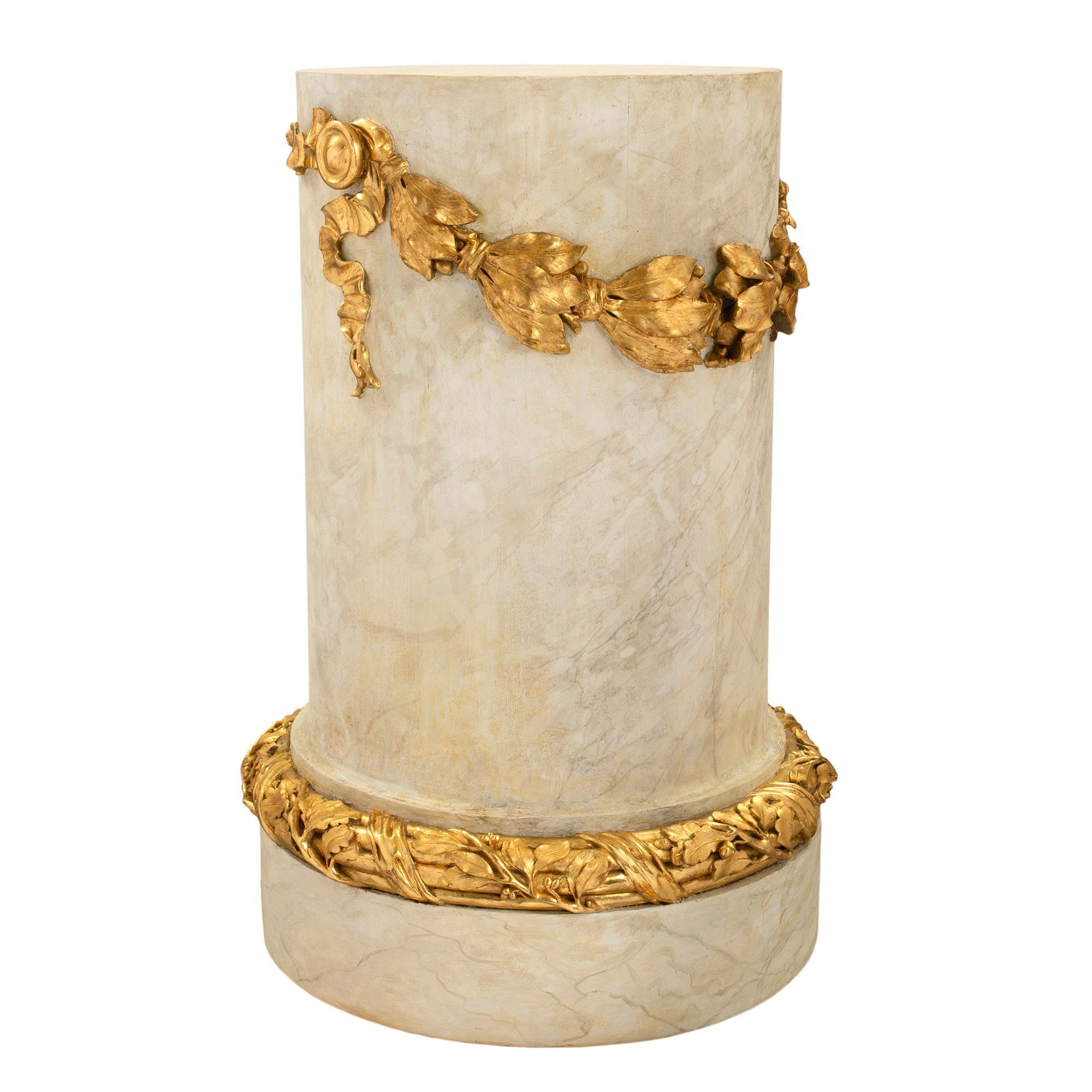 French 18th Century Louis XVI Period Pedestal Column In Good Condition For Sale In West Palm Beach, FL