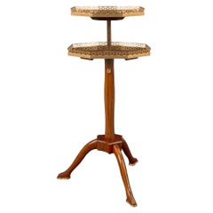 French 18th Century Louis XVI Period Side Table, with Adjustable Top Tier