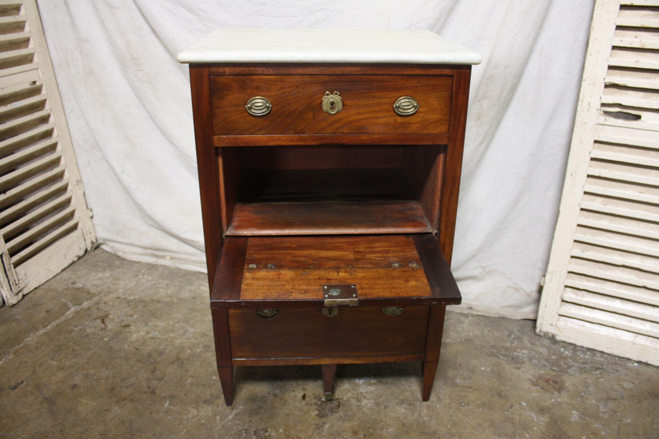 Marble French 18th Century Louis XVI Period Small Commode For Sale