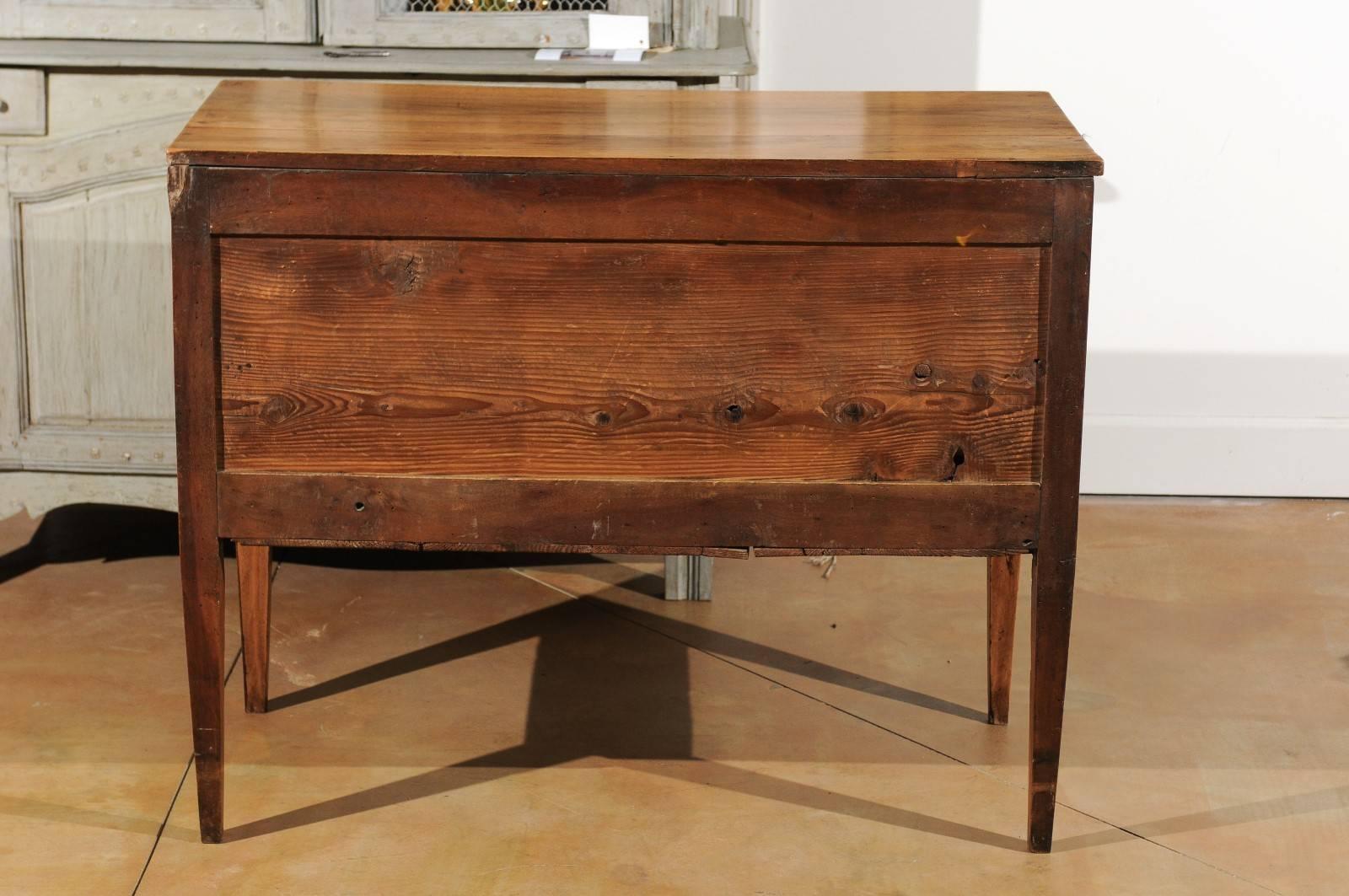 French 18th Century Louis XVI Period Walnut Two-Drawer Commode with Tapered Legs 5