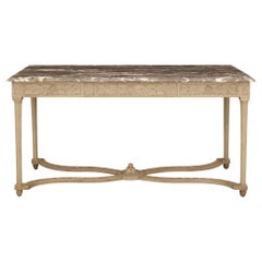 French 18th century Louis XVI Period wood and Gris St. Anne marble console