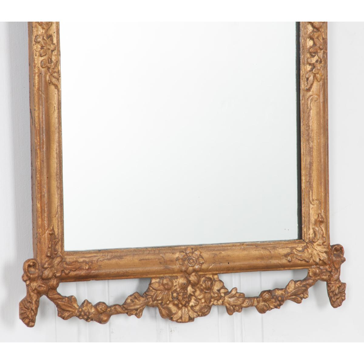 Woodwork French 18th Century Louis XVI Petite Mirror For Sale
