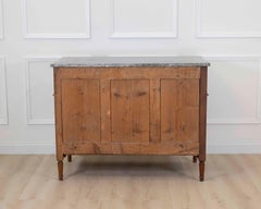 French 18th Century Louis XVI Walnut Marble-Top Chest of Drawers