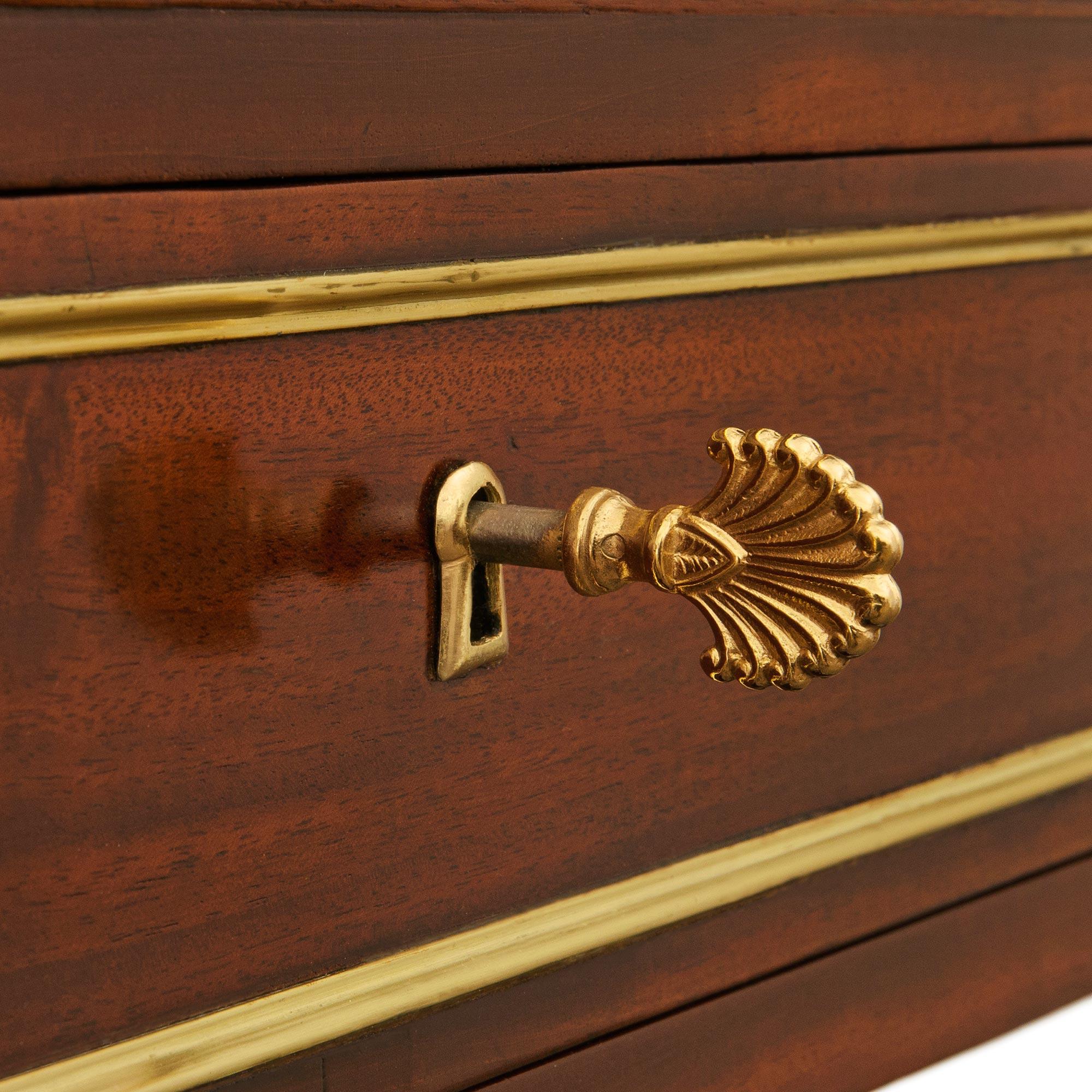 French 18th century Mahogany, Ormolu and marble console, circa 1795 For Sale 2