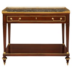 French 18th century Mahogany, Ormolu and marble console, circa 1795