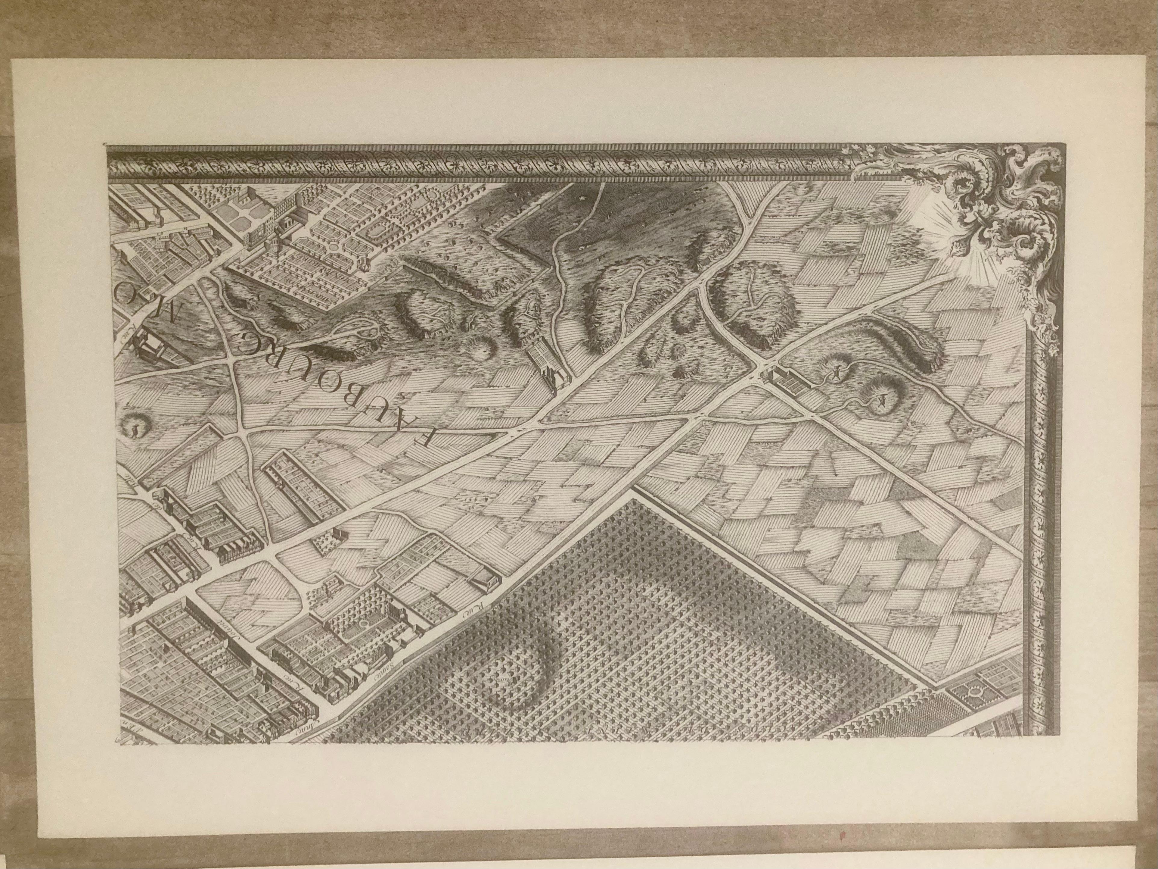 French 18th Century Map of Paris by Turgot In Good Condition For Sale In Los Angeles, CA