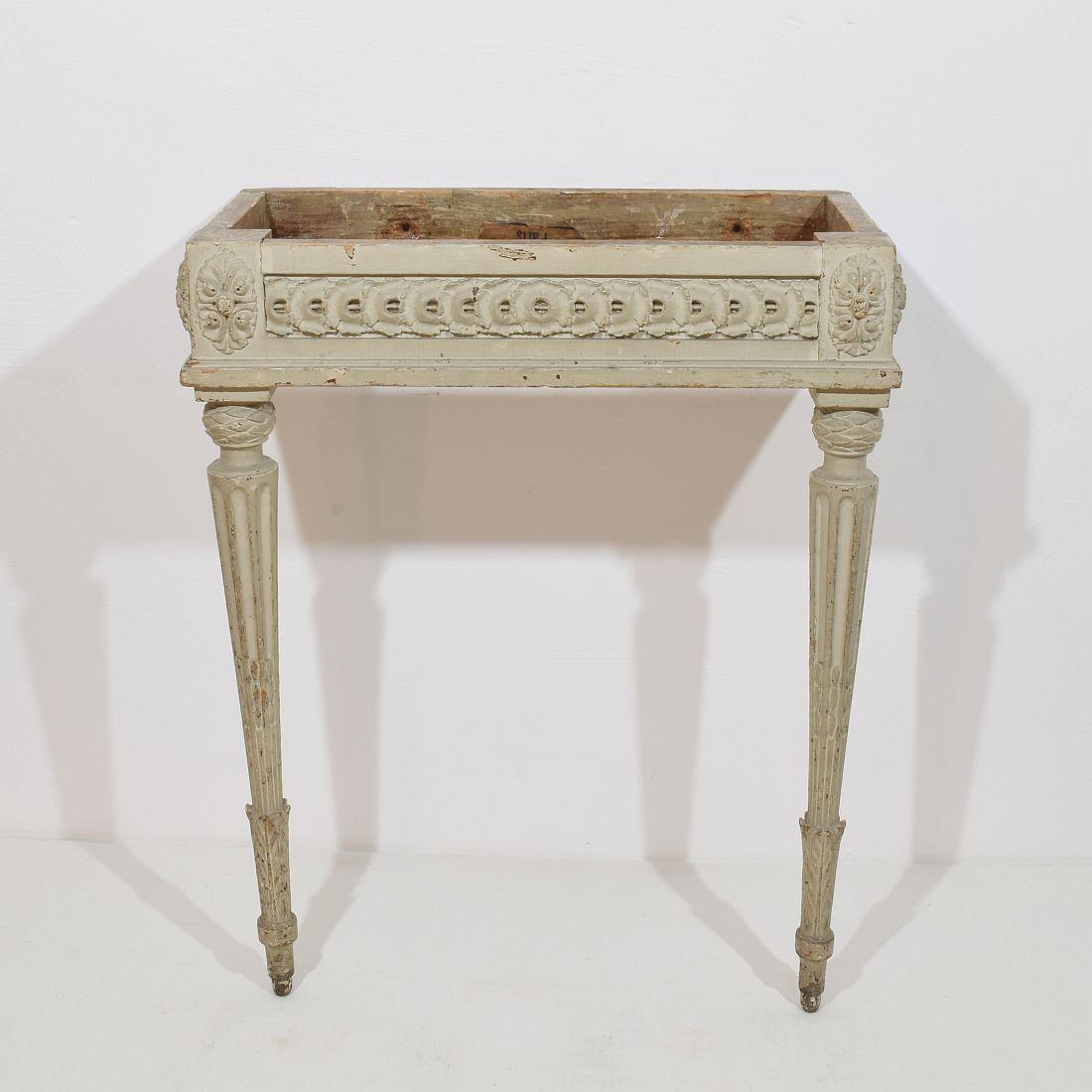 French 18th Century Marble-Top Louis XVI Console Table For Sale 4