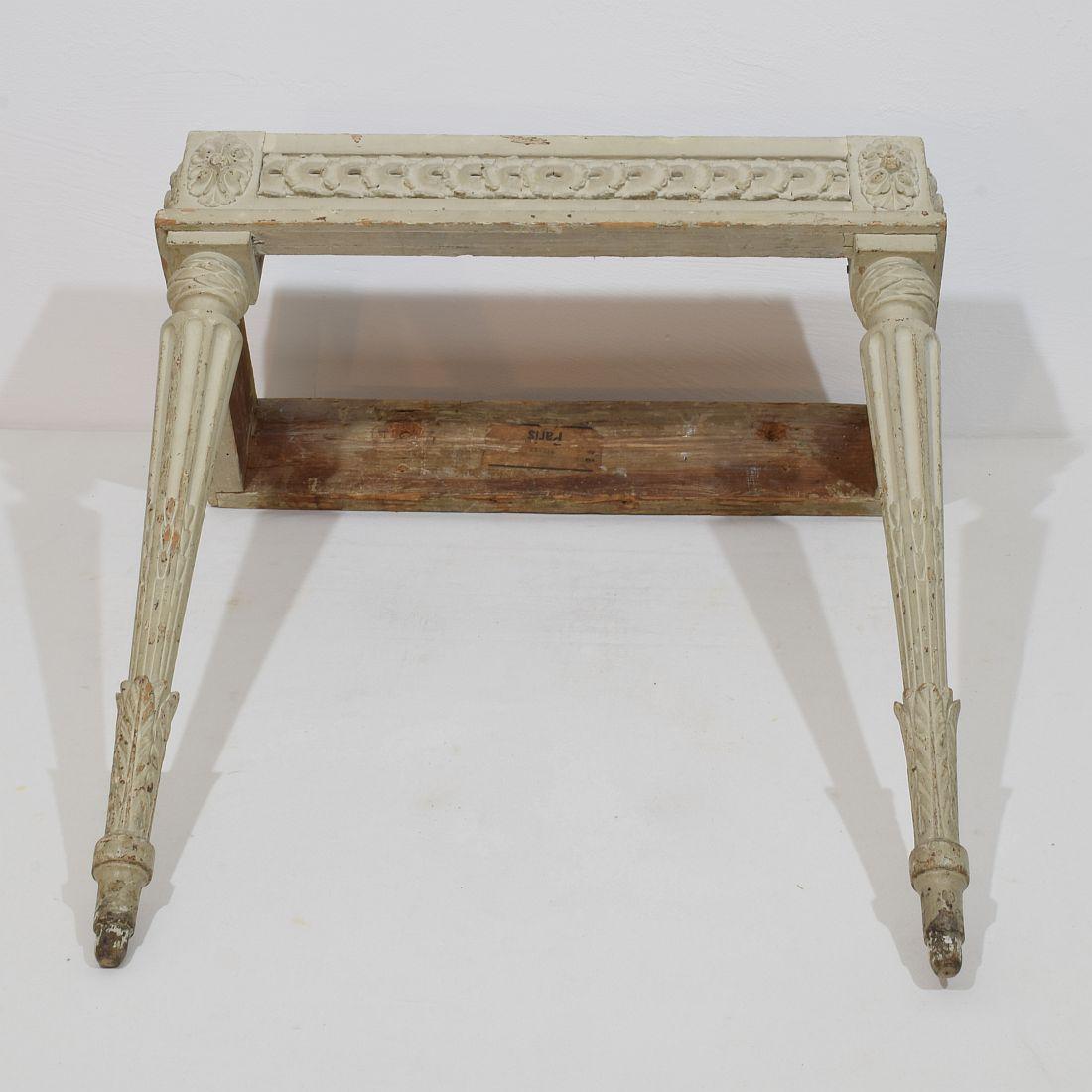 French 18th Century Marble-Top Louis XVI Console Table For Sale 8
