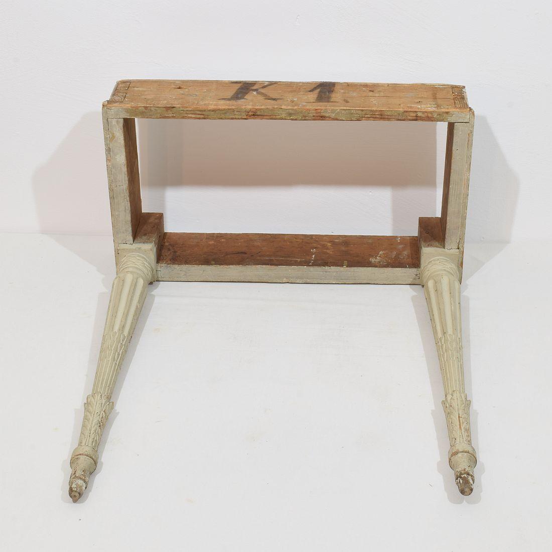 French 18th Century Marble-Top Louis XVI Console Table For Sale 9
