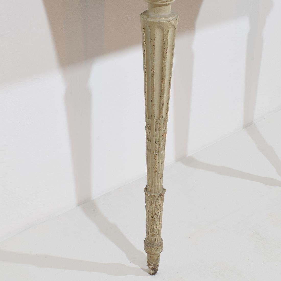 French 18th Century Marble-Top Louis XVI Console Table For Sale 1