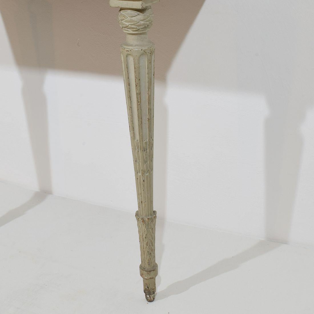 French 18th Century Marble-Top Louis XVI Console Table For Sale 1