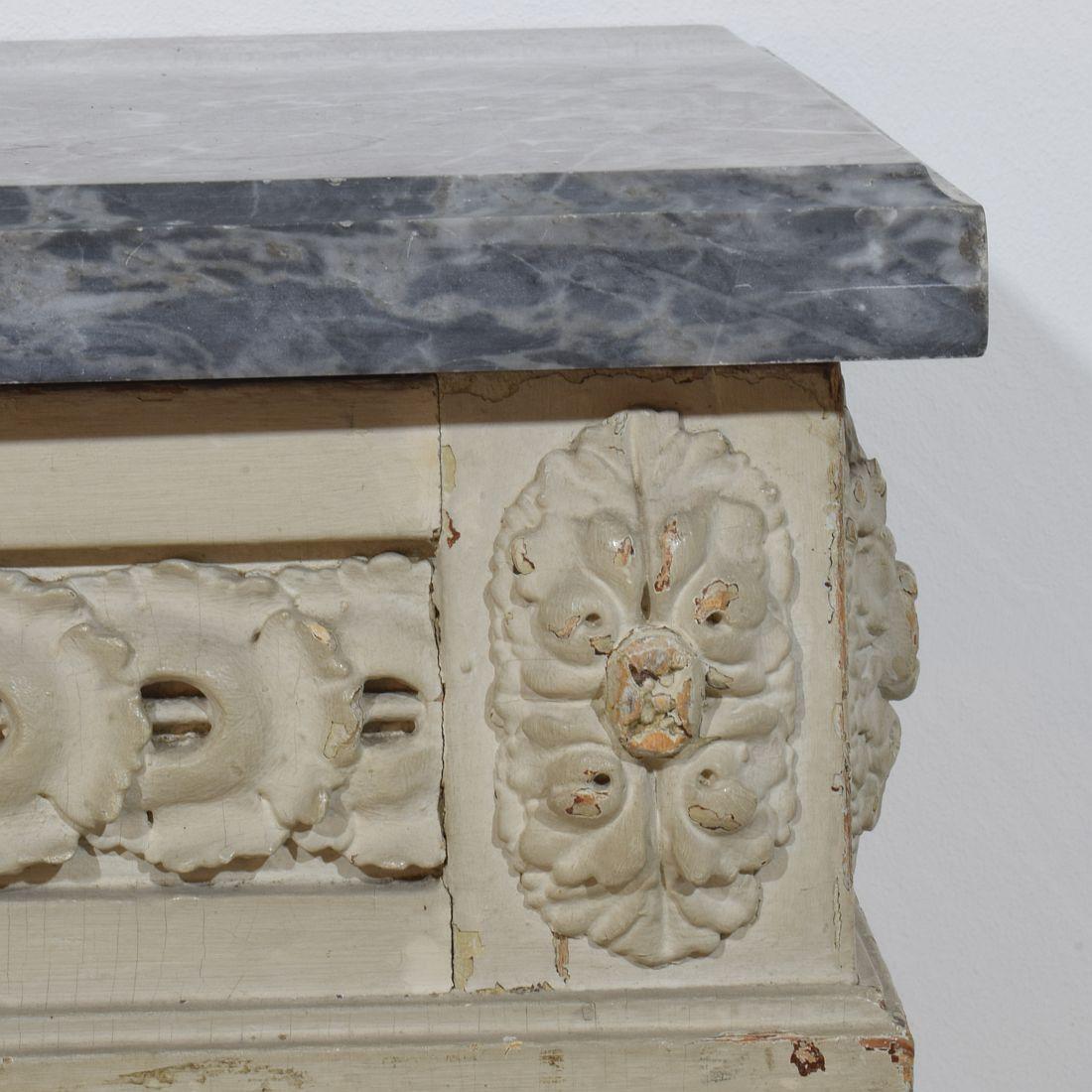French 18th Century Marble-Top Louis XVI Console Table For Sale 2