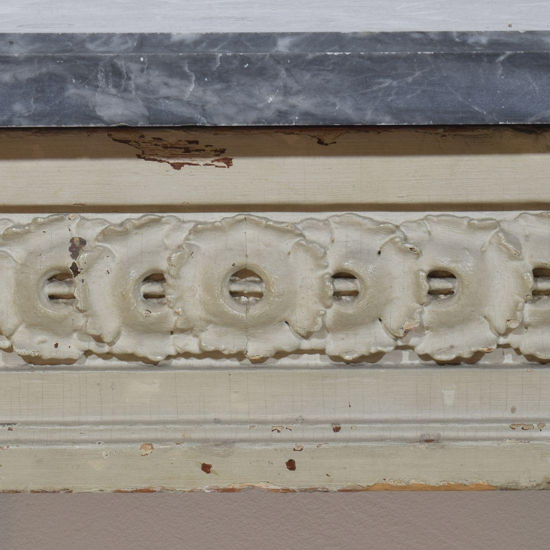 French 18th Century Marble-Top Louis XVI Console Table For Sale 3