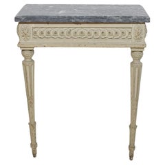 French 18th Century Marble-Top Louis XVI Console Table French 18th Century Marble-Top Louis XVI Console Table