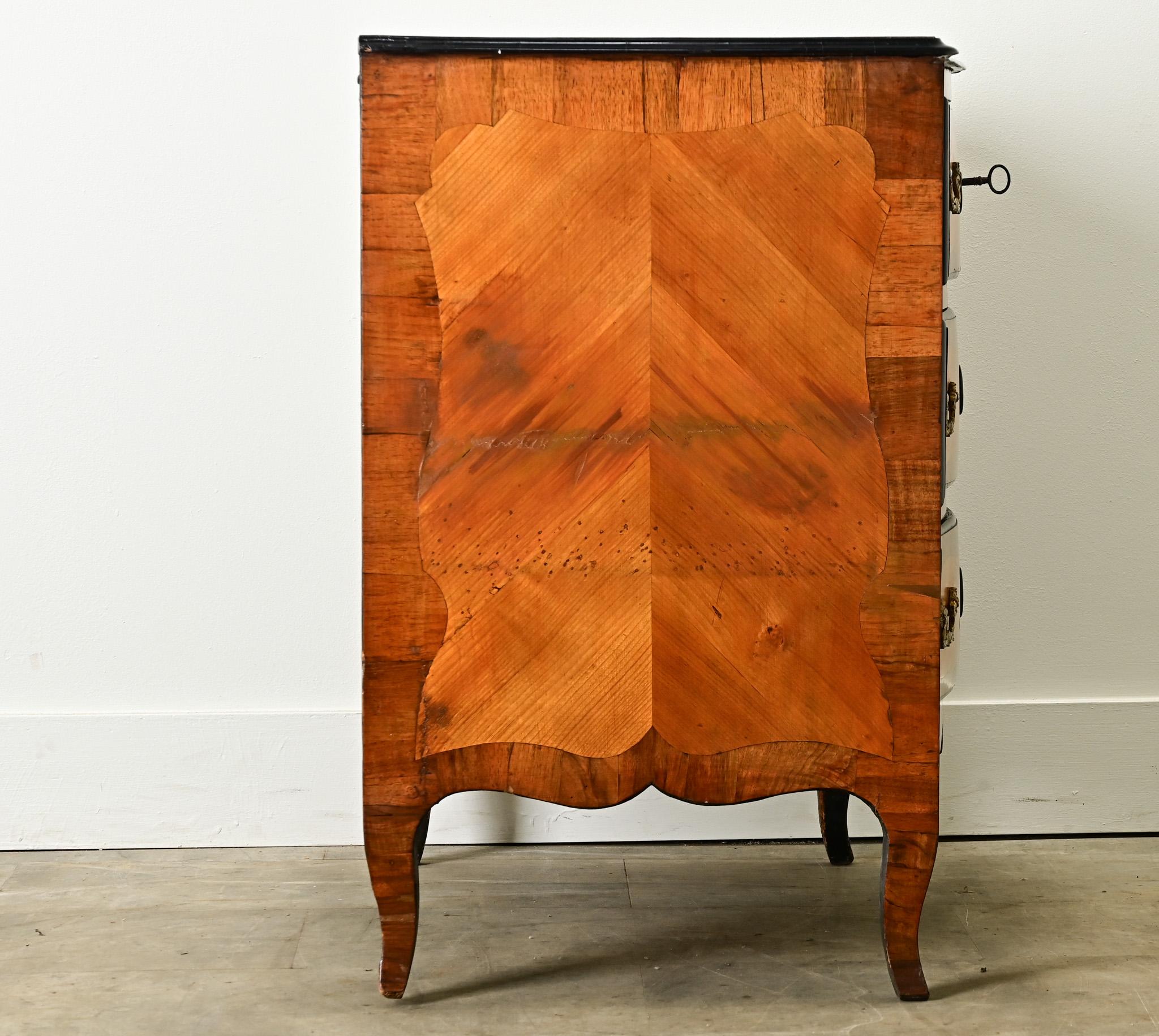 French 18th Century Marquetry Commode For Sale 4