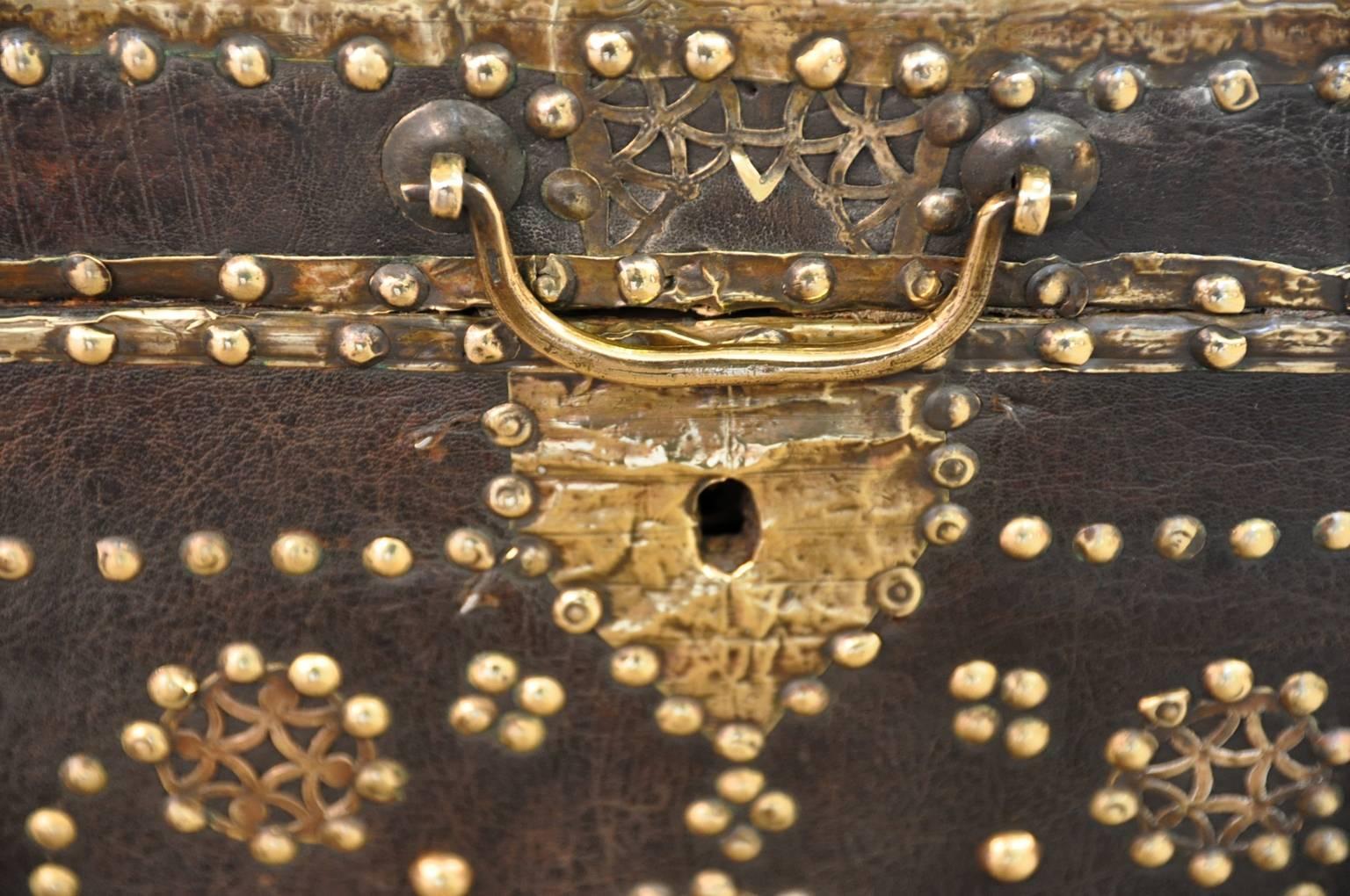 Bronze French 18th Century Marriage Trunk, Malle