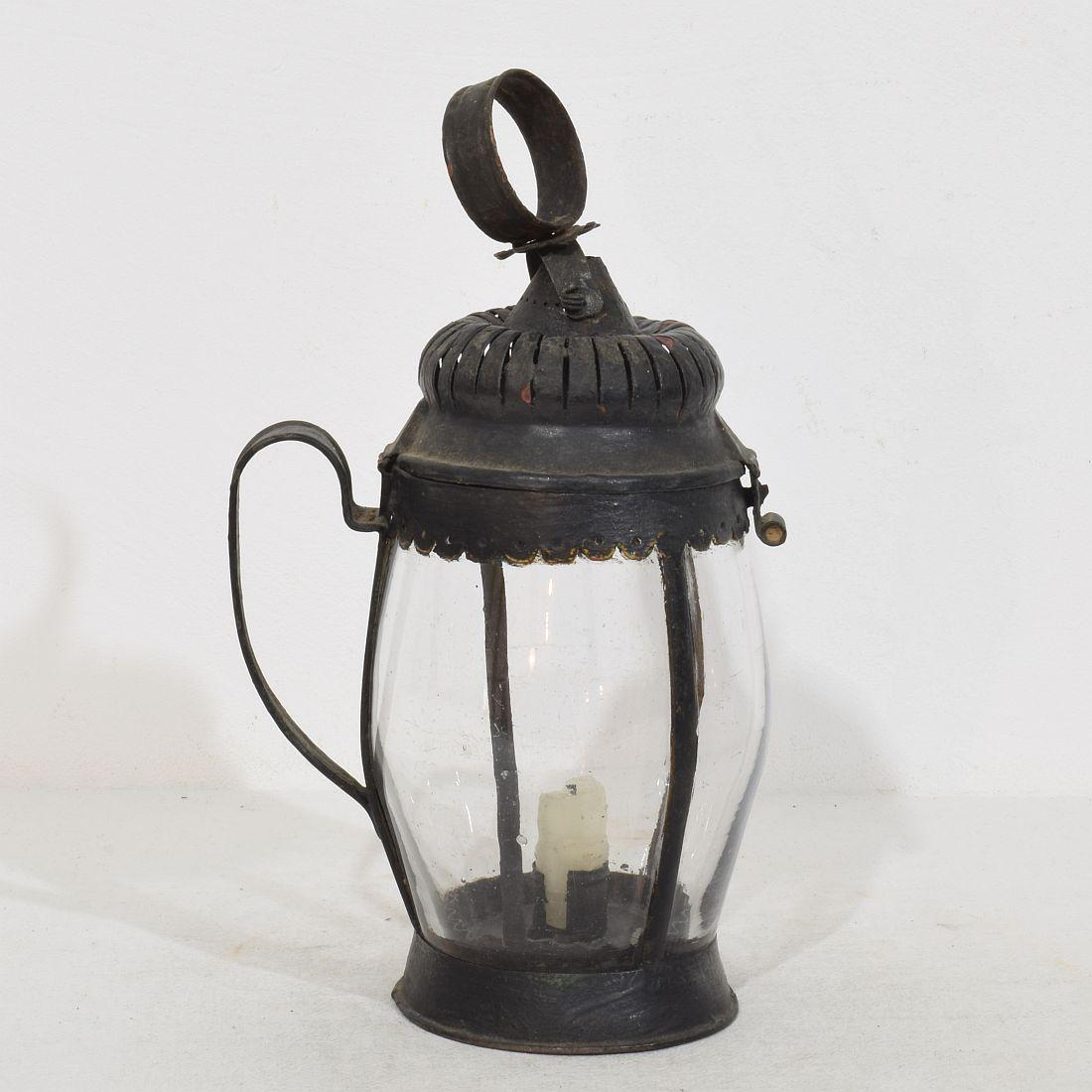 Hand-Crafted French, 18th Century Metal Lantern For Sale
