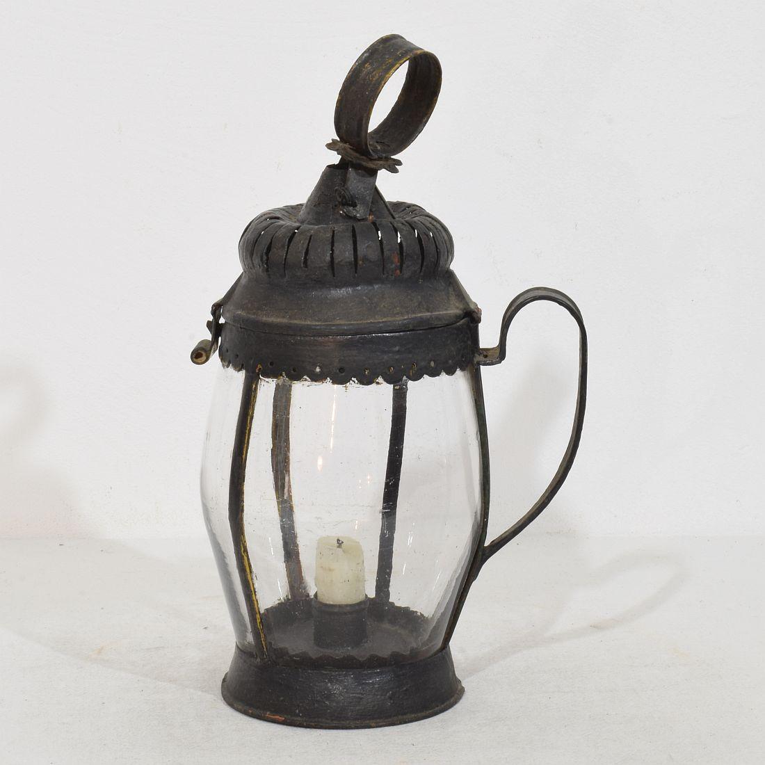 Verre Lanterne en métal française du XVIIIe siècle