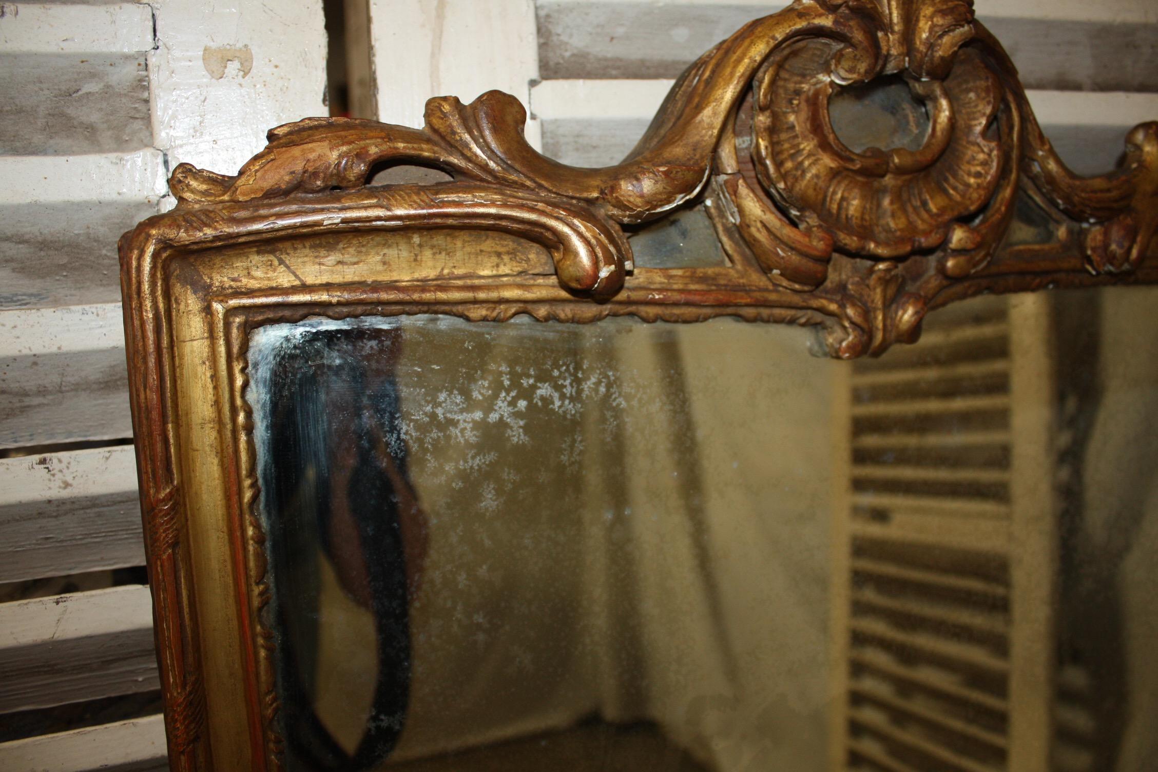 Mercury Glass French 18th Century Mirror