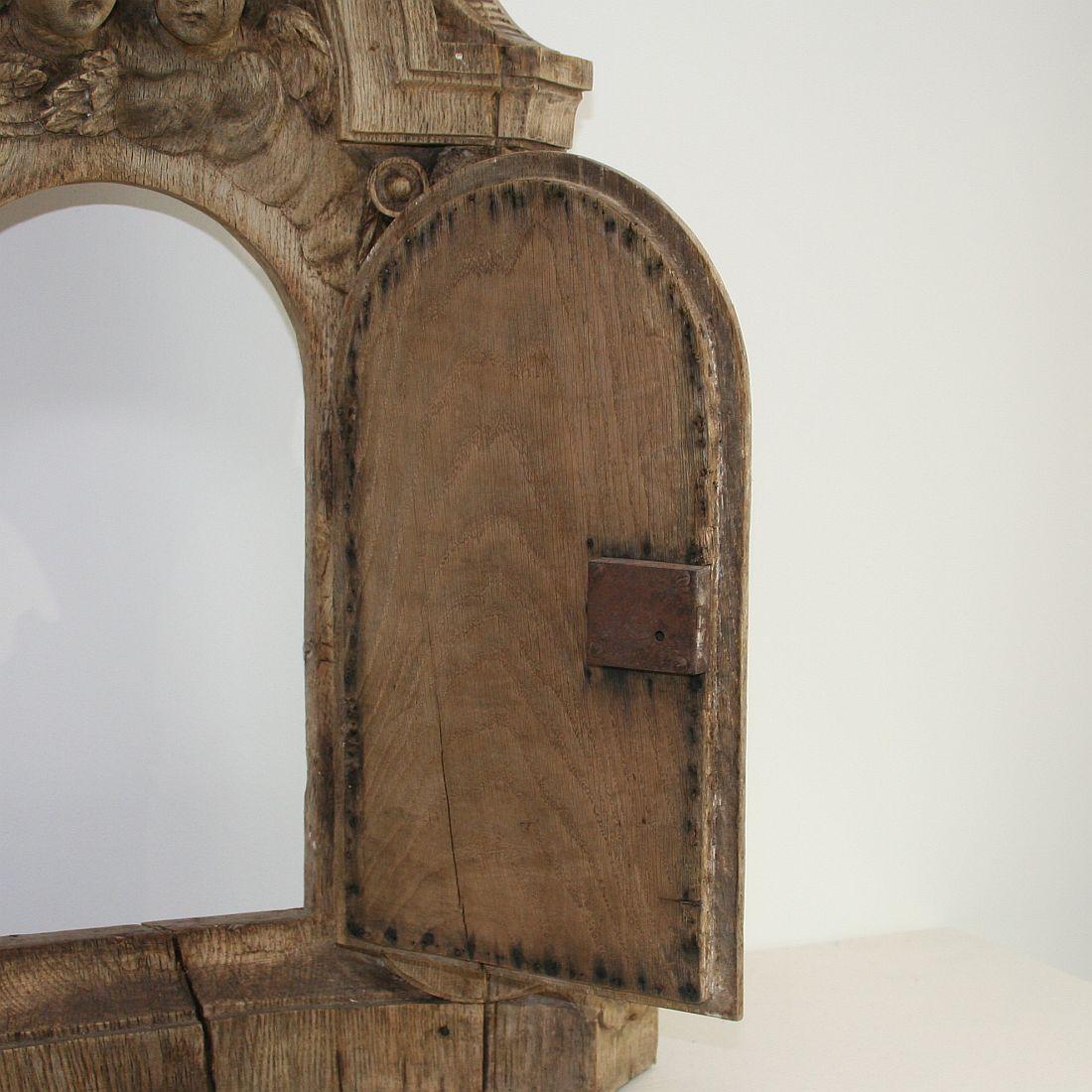 French 18th Century Oak Baroque Tabernacle Front 8