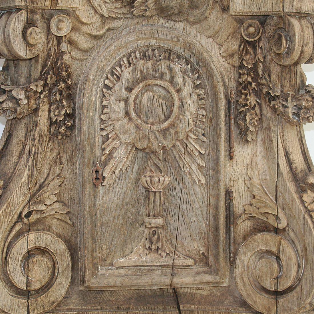 18th Century and Earlier French 18th Century Oak Baroque Tabernacle Front