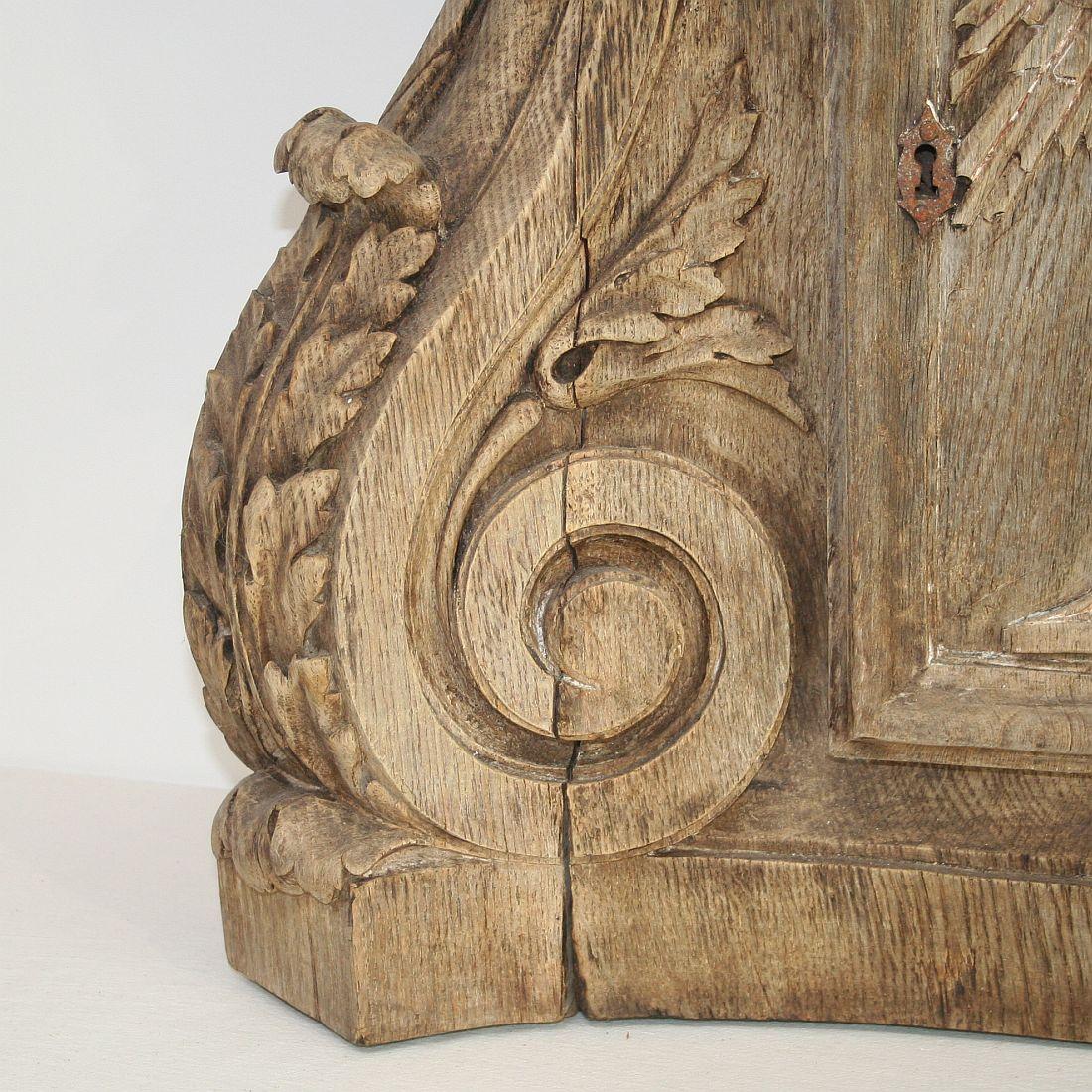 French 18th Century Oak Baroque Tabernacle Front 3