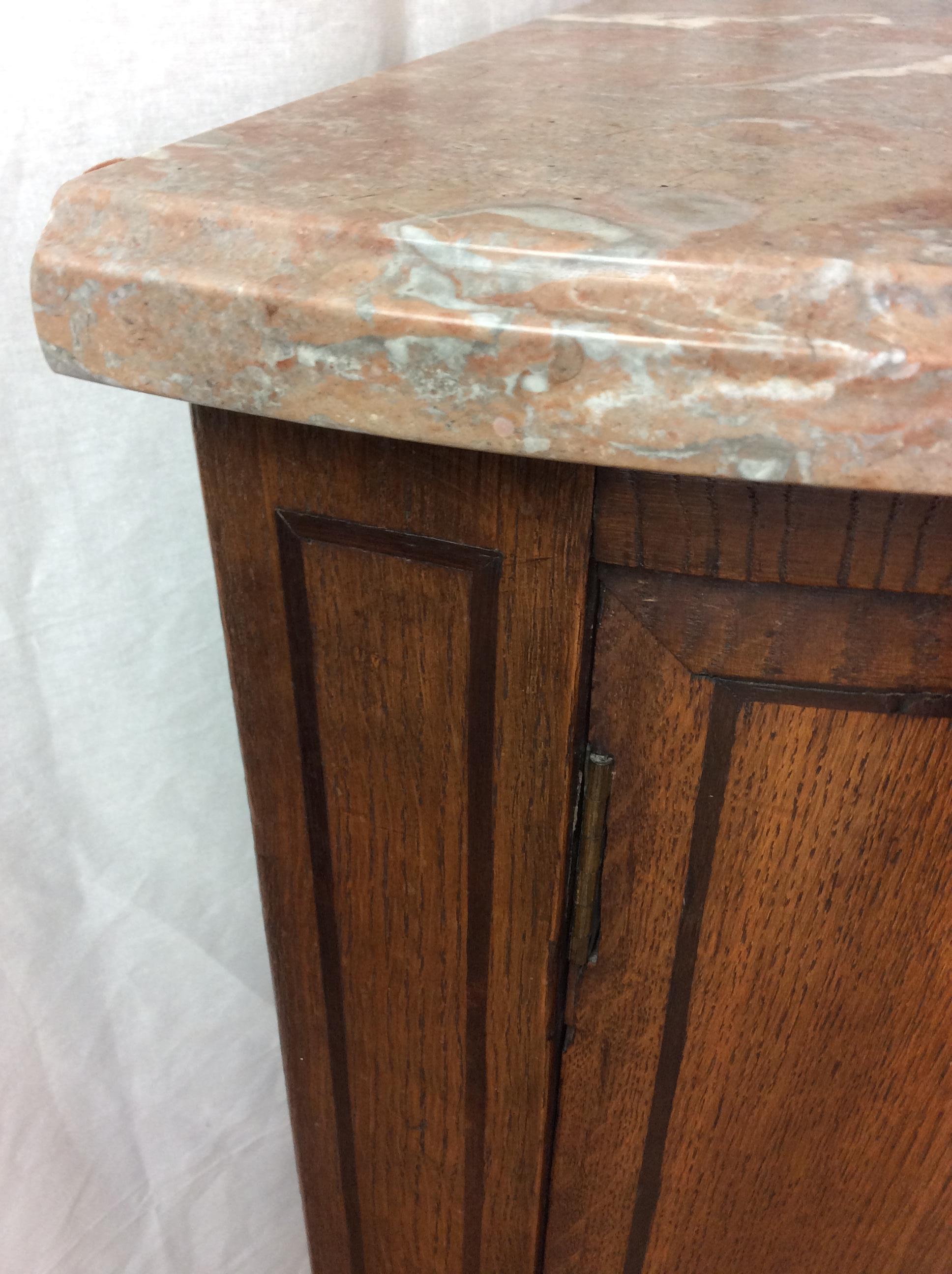 cabinet with marble top