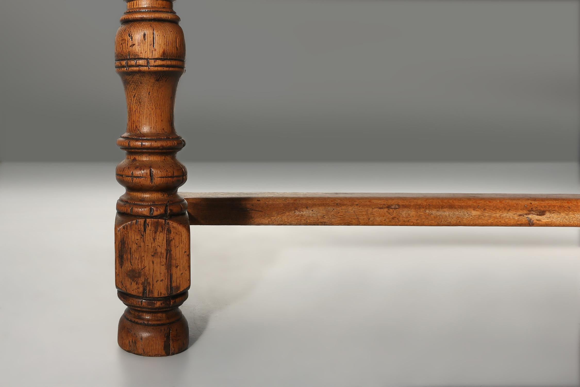 French 18th century oak dining table 3