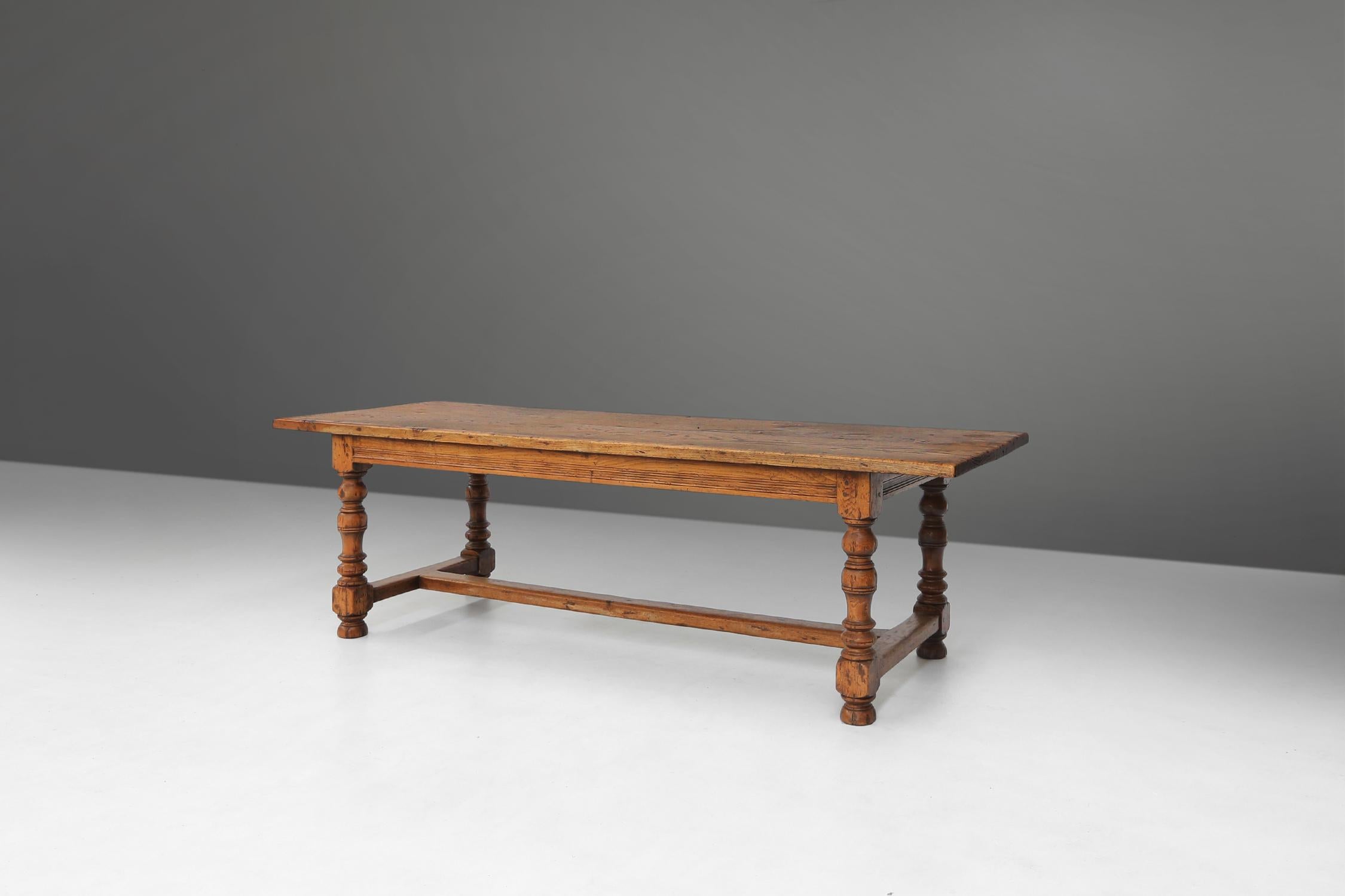French 18th century oak dining table 5